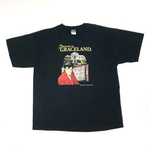 Elvis Welcome To Graceland Museum House Tour Tee T Shirt Black Size XL B12
